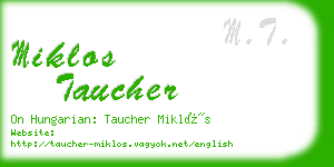 miklos taucher business card